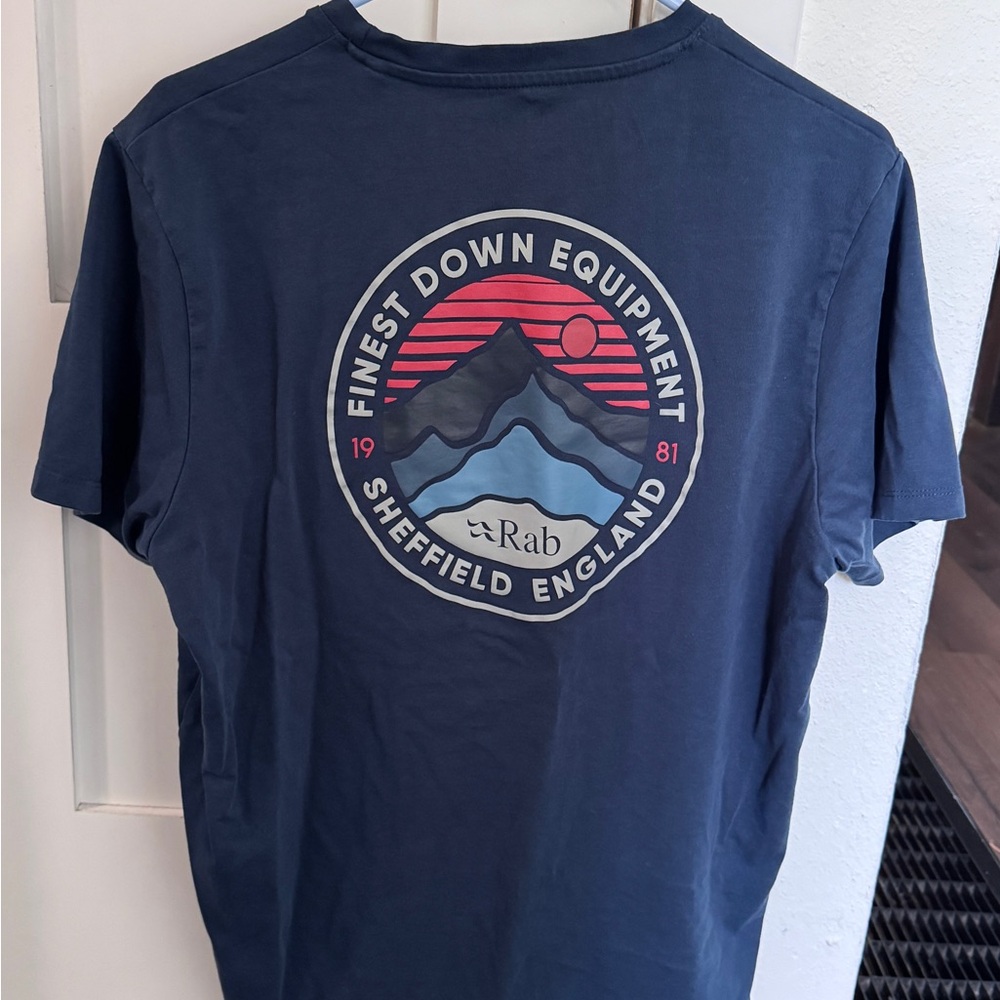 Men's Navy Graphic T-Shirt by Rab